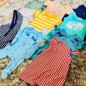Newborn baby boy clothing bundle